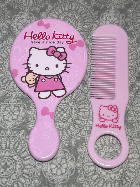 Hello kitty bear mirror y comb